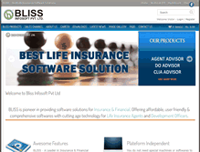 Tablet Screenshot of blissinfosoft.com